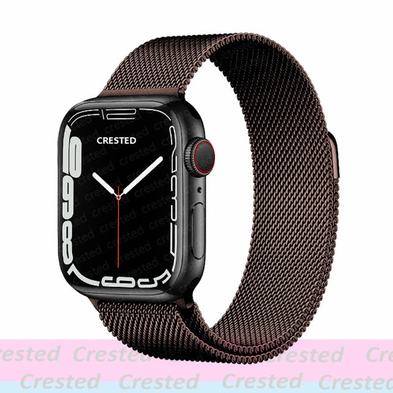 Milanese Loop For Apple Watch Ultra Band 49mm 44mm 45mm 40mm 41mm 42mm 38mm 38 mm belt bracelet iWatch series 7 se 3 5 6 8 Strap