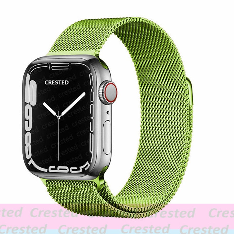 Milanese Loop For Apple Watch Ultra Band 49mm 44mm 45mm 40mm 41mm 42mm 38mm 38 mm belt bracelet iWatch series 7 se 3 5 6 8 Strap