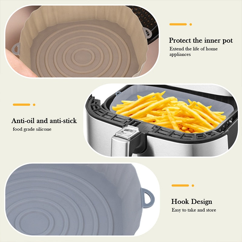 Air Fryer Silicone Pot Round