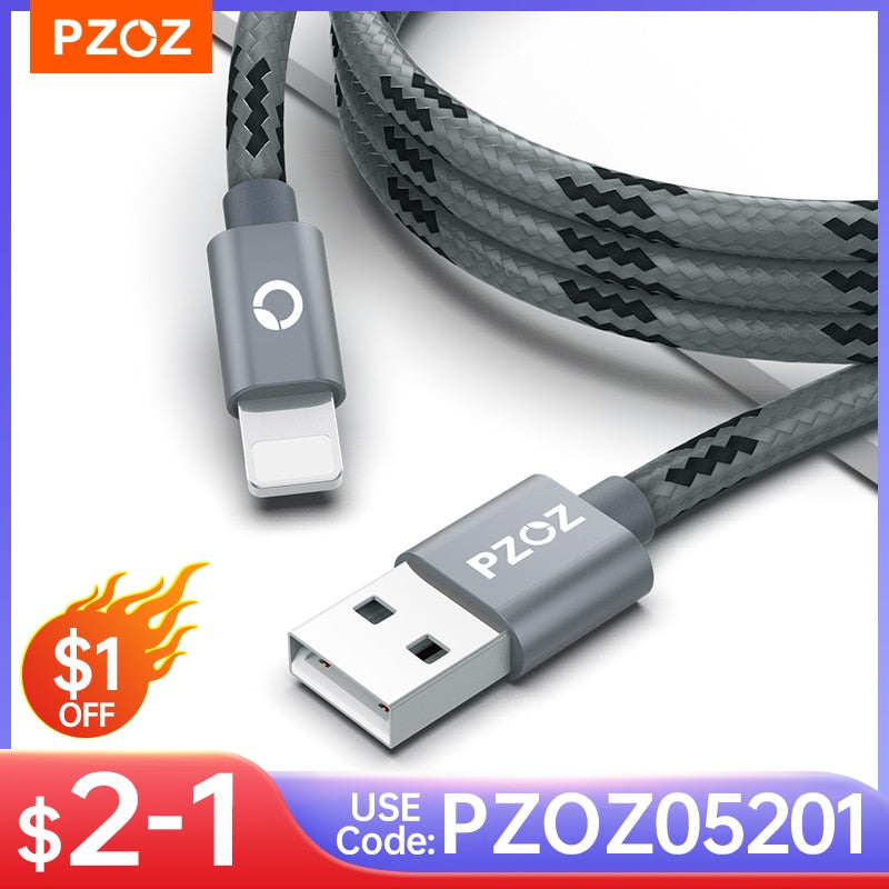 PZOZ Usb Cable For iphone cable 14 13 12 11 pro max Xs Xr X SE 8 7 6s plus ipad air mini fast charging cable For iphone charger